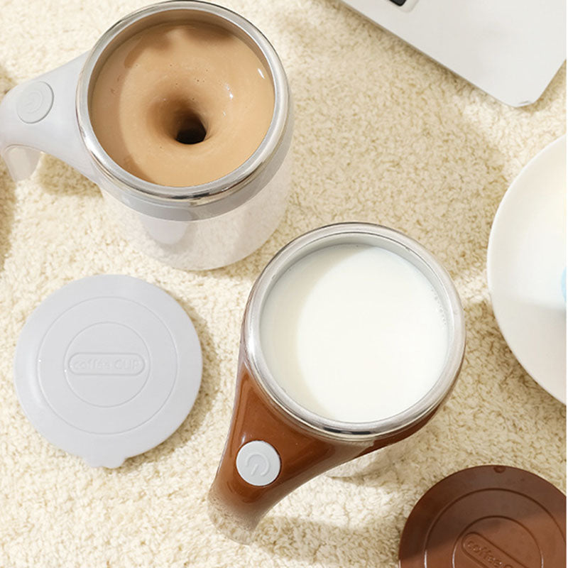 MixMug – Självomrörande Kaffemugg i Rostfritt Stål